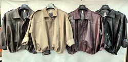 Textured Vegan Leather Zip Jacket