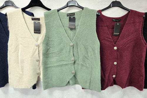 Alpaca Soft Touch Gold Button waistcoat