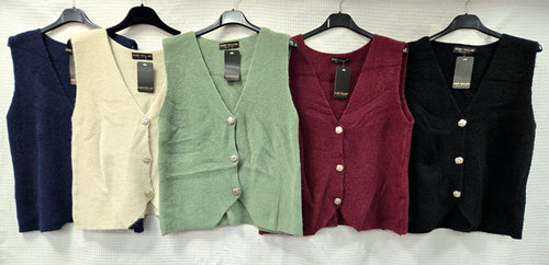 Alpaca Soft Touch Gold Button waistcoat