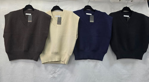 V Knitted Slipover Top