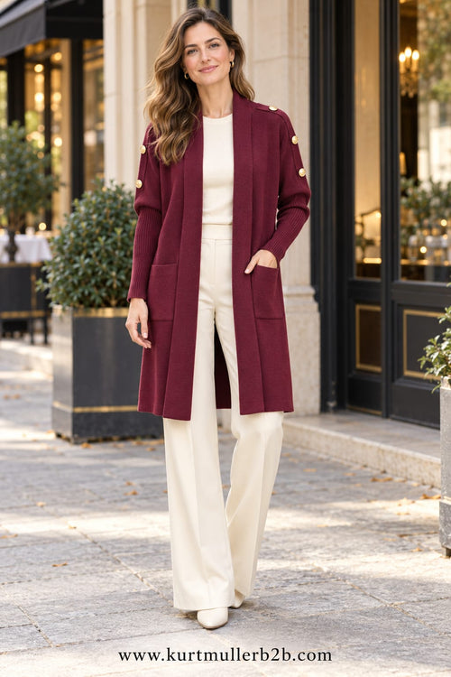 Maxi Gold Button Coatigan