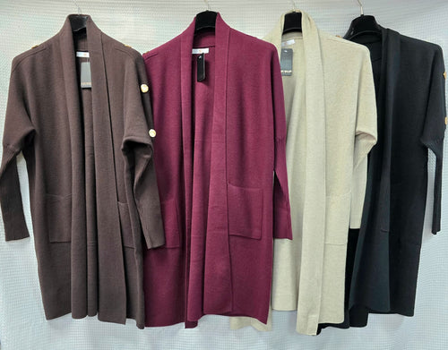 Maxi Gold Button Coatigan