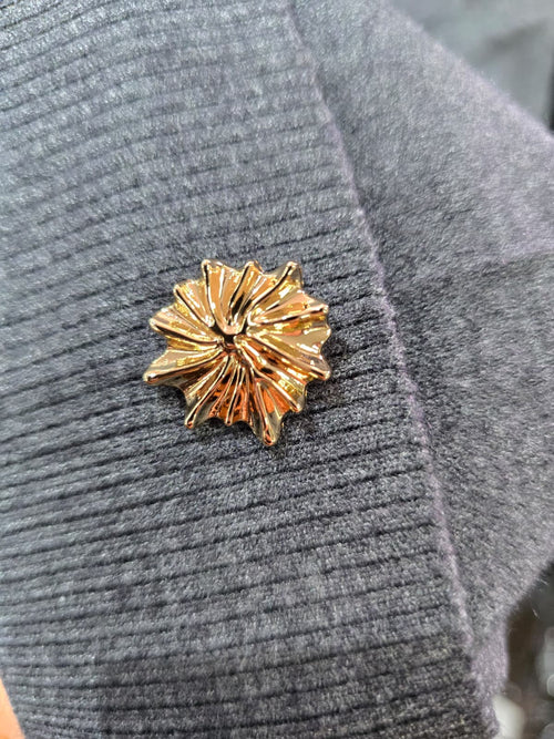 Gold Shell pocket Wool blend Cardigan
