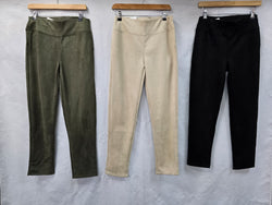 Plain Suedette Stitch Back Trousers