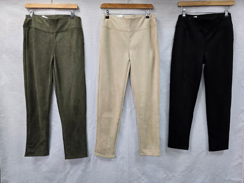 Plain Suedette Stitch Back Trousers