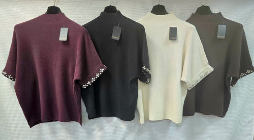 Jewel Turtle Neck Knit Jumper