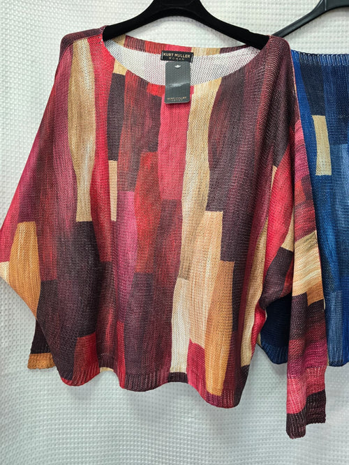 Picasso Wave Fine Mesh Knit Top