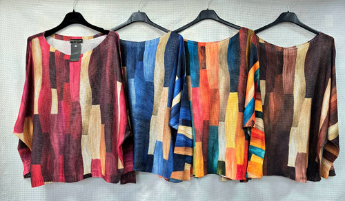 Picasso Wave Fine Mesh Knit Top