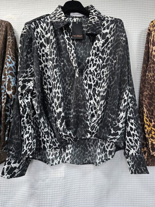 Animal Mandarin Blouse