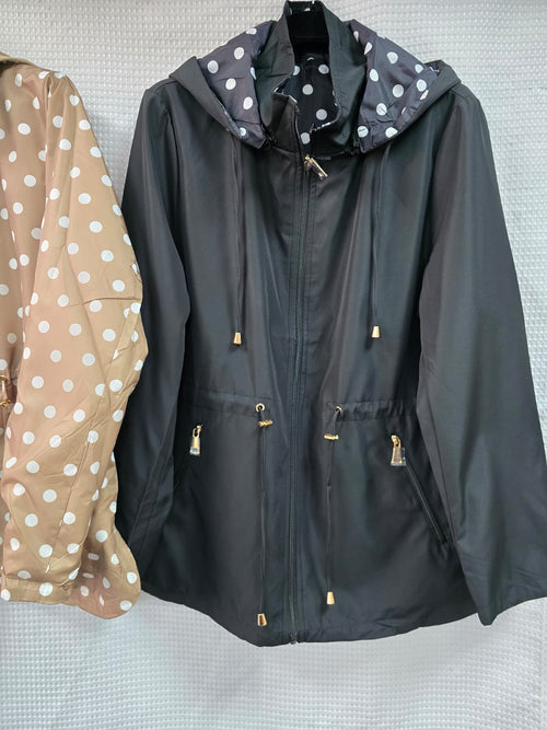 Polka Dot Reversible Raincoat