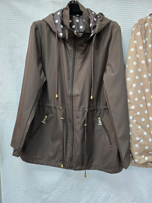 Polka Dot Reversible Raincoat