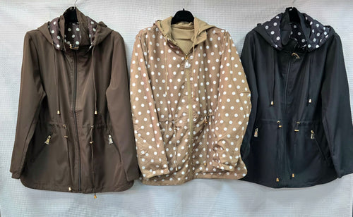 Polka Dot Reversible Raincoat
