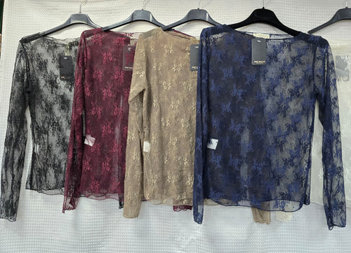Mesh Rose Lace Top