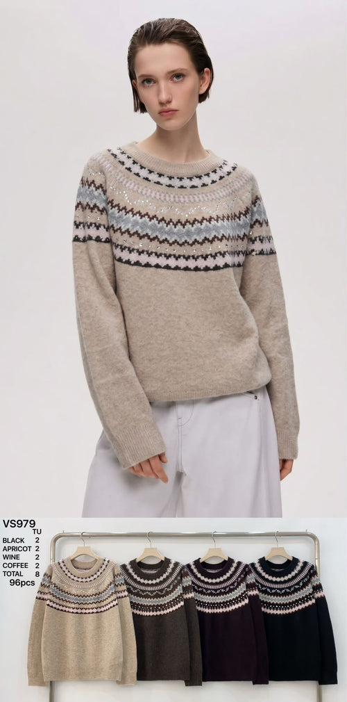 Crystal Embellished Ski Soft Touch Knit