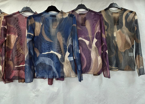 Marble Mesh Top