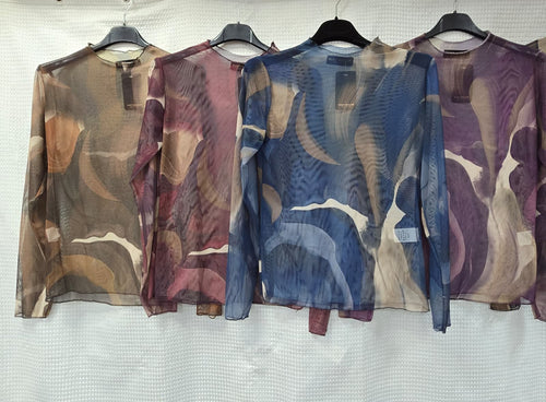 Marble Mesh Top