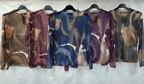 Marble Mesh Top