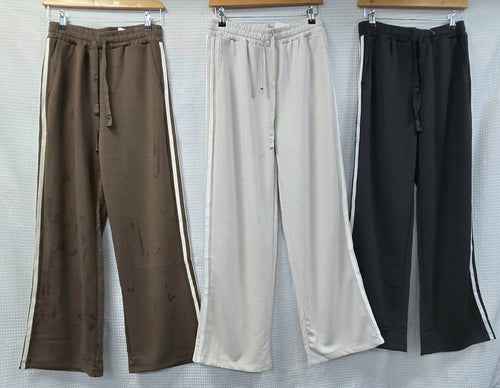 Side Stripe Wide Leg Trousers