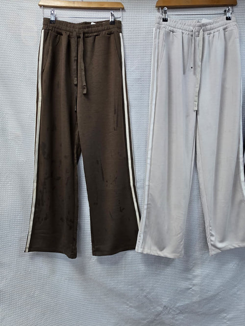 Side Stripe Wide Leg Trousers