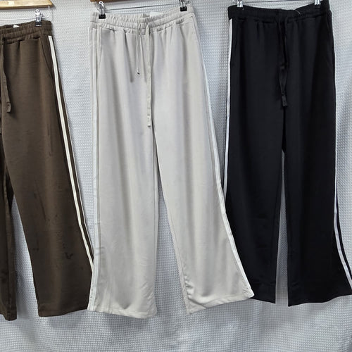 Side Stripe Wide Leg Trousers