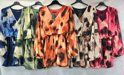 Bambi Long Sleeve Bubble Hem Mini Dress