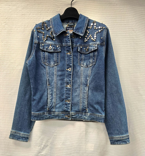 Stud Star Cotton Voggo Denim Jacket