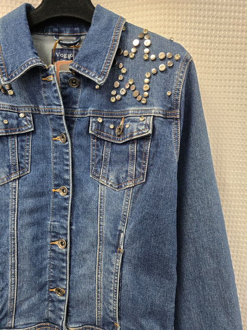 Stud Star Cotton Voggo Denim Jacket