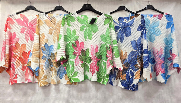 Summer Leaf V Mesh Knit