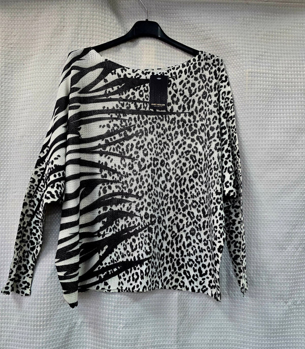 Mono Zebra Mesh fine Knit