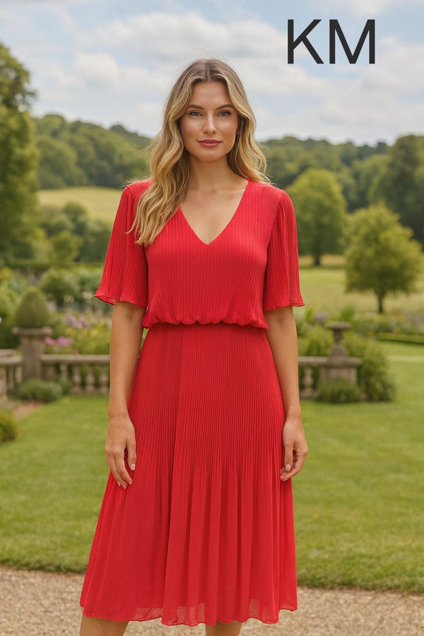 Plain Plisse Pleated Layered Maxi Dress