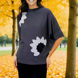 Sequin Lily Fine Batwing Knit