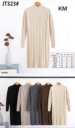 Cable Soft touch Knitted Dress