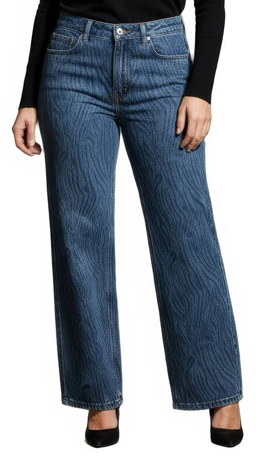 Zebra Wide leg Stretch Jeans