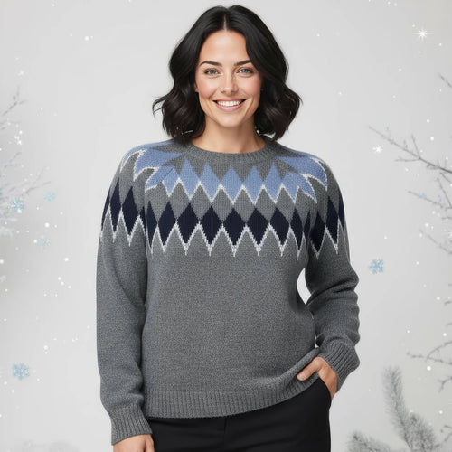 Sequin Ski Wool Blend Jumper