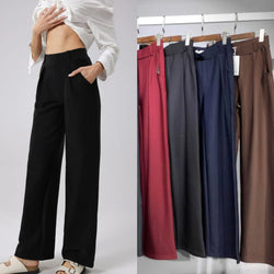 Wide Leg Yu&Me Scuba Bi Stretch Elasticated Stretch Trousers
