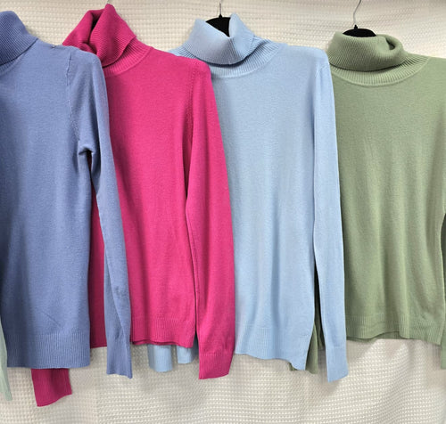 Classic Polo Neck Knit Sweater