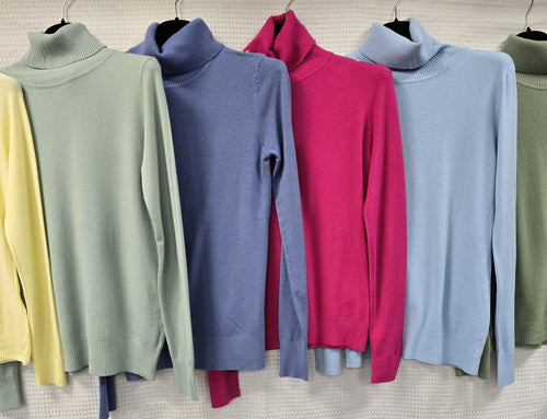 Classic Polo Neck Knit Sweater