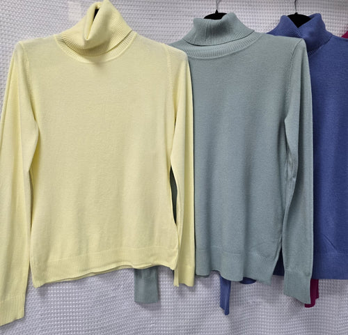 Classic Polo Neck Knit Sweater