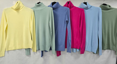 Classic Polo Neck Knit Sweater
