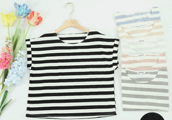 Metallic Stripe Soft T-shirt