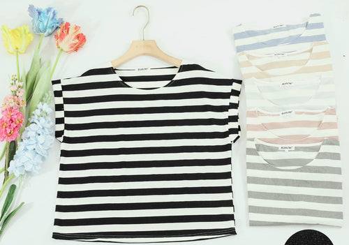 Metallic Stripe Soft T-shirt