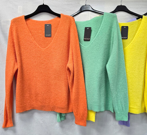 V Neck Alpaca Soft Touch Knit