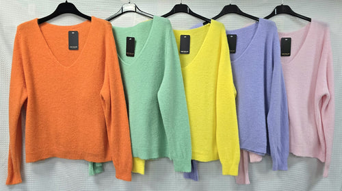 V Neck Alpaca Soft Touch Knit