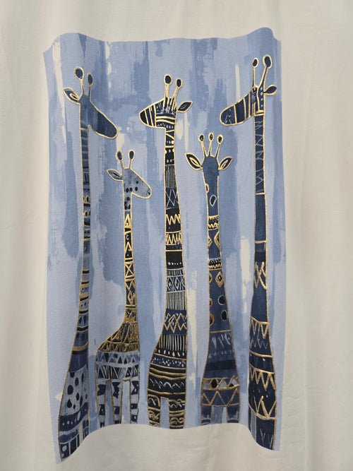 Giraffe Metallic Cotton Tshirt