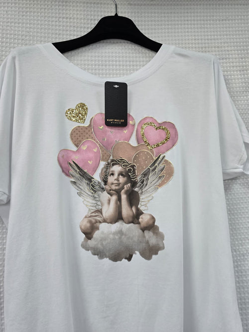 Baby Angel Sequin Embellished Cotton Tshirt