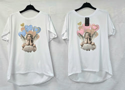 Baby Angel Sequin Embellished Cotton Tshirt