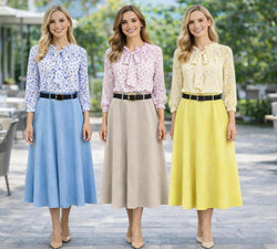 Plain Soft Suedette A Line Skirt