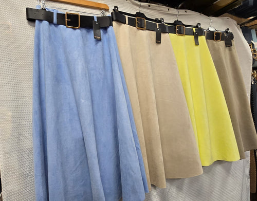 Plain Soft Suedette A Line Skirt