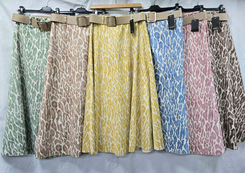 Leopard Suedette A line Skirt