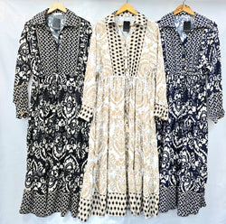 Contrast Alexa Pull In Shirt Maxi Dress